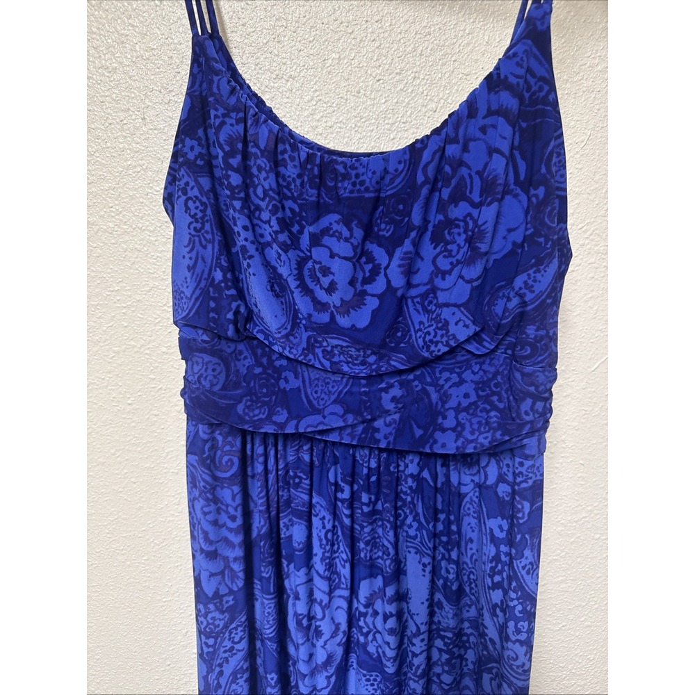 Lauren Ralph Lauren Dress Maxi Floral Empire Waist Stretch Mature Resort Sz 14 - Picture 2 of 9